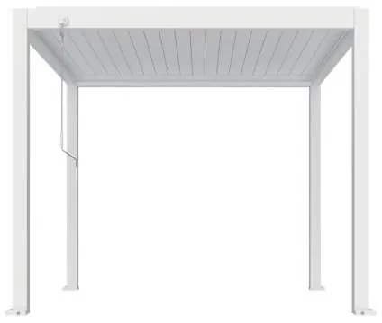 GM-163 manual louvered pergola in white